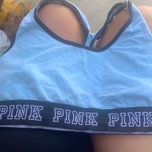 Pink sports bra